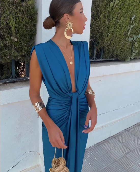 Moriah - Rochie Elegantă cu Plisaje