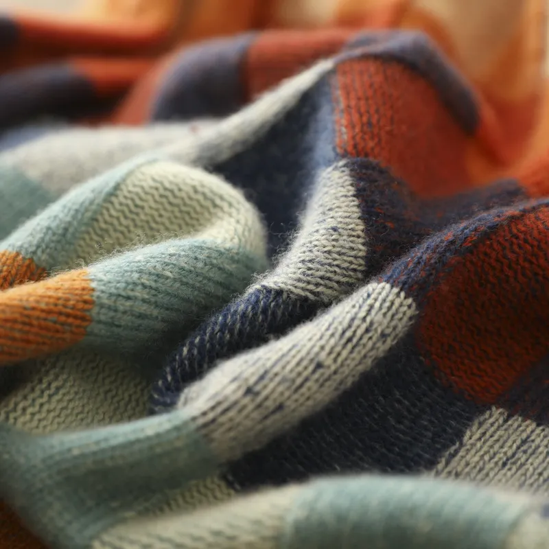 PENELOPE™ | PULOVER PATCHWORK CU GULER ÎNALT