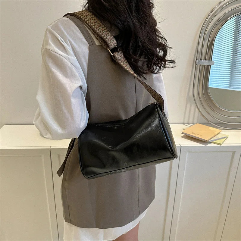 Trine™ | Geantă Crossbody Vintage din Piele cu Curea Reglabilă Țesută