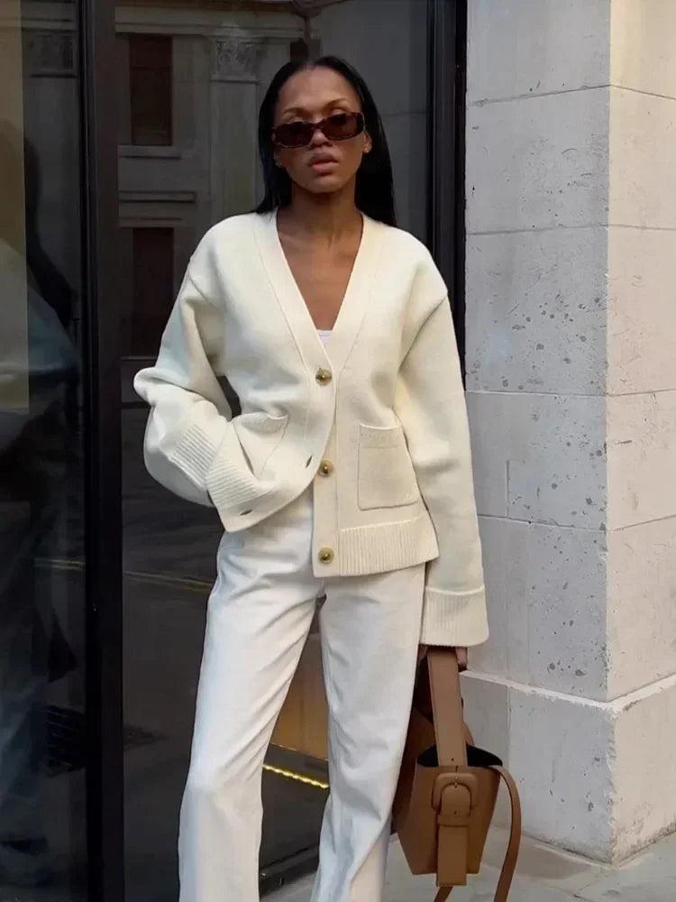 ZOE™ | CARDIGAN ELEGANT CU GOL ÎN V