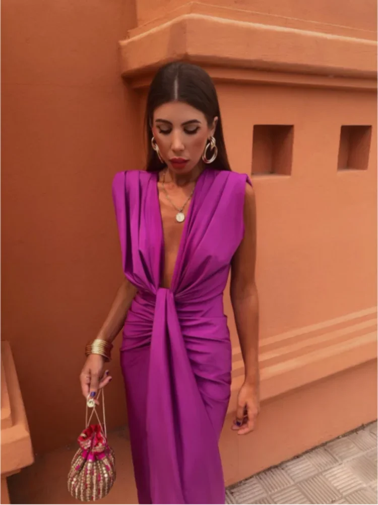 Moriah - Rochie Elegantă cu Plisaje