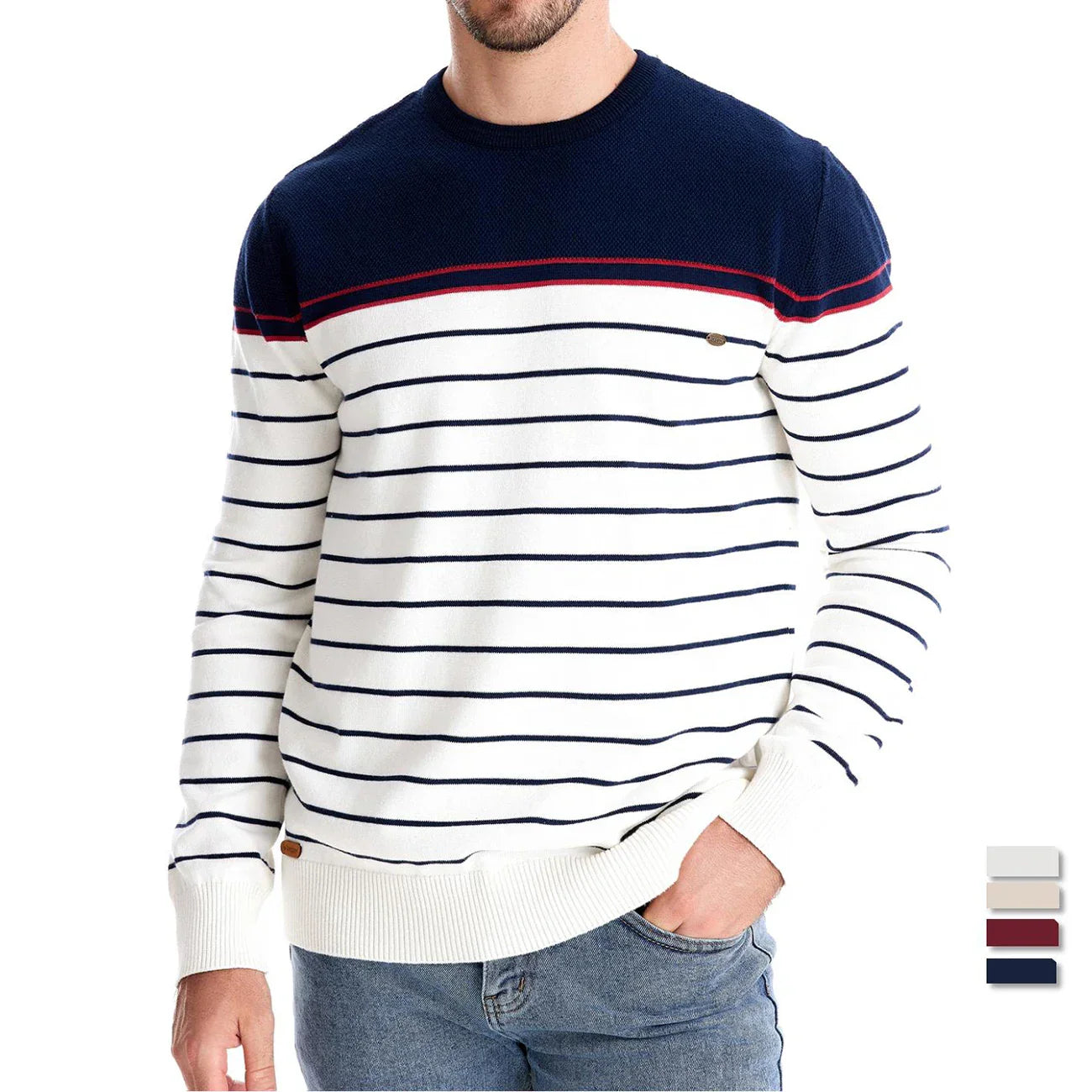 Laluna® | Pulover Bărbați cu Design în Dungi