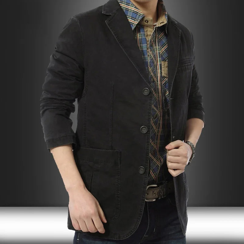 Jean - Jachetă casual din bumbac pentru bărbați, eleganță britanică, confort și stil.