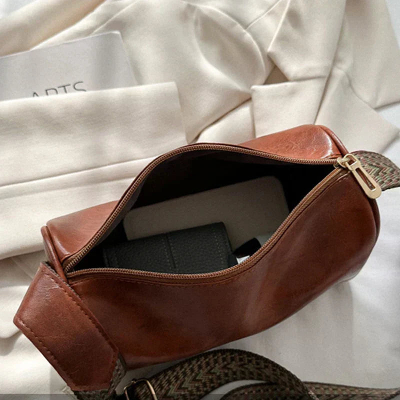 Trine™ | Geantă Crossbody Vintage din Piele cu Curea Reglabilă Țesută