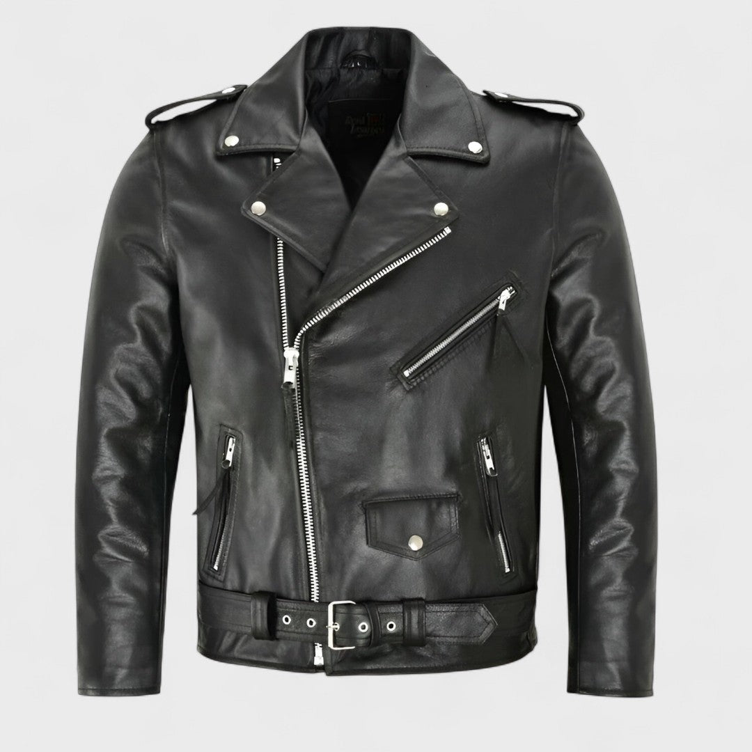 Austin - Jachetă din Piele Biker Clasică