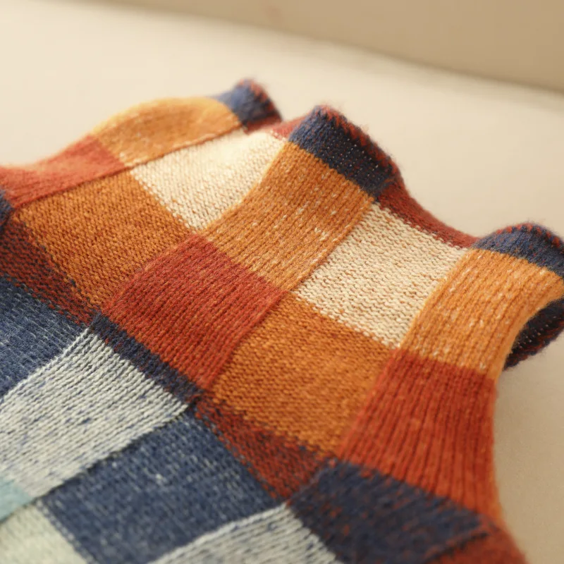 PENELOPE™ | PULOVER PATCHWORK CU GULER ÎNALT
