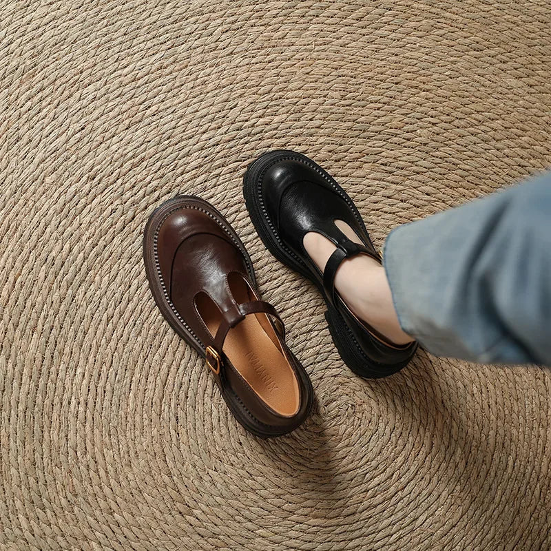Chiara | Pantofi Eleganți Mary Jane din Piele de Înaltă Calitate
