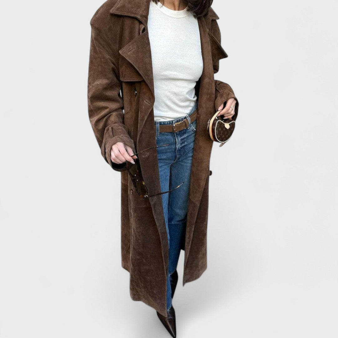 Veronika - Trench elegant cu guler înalt