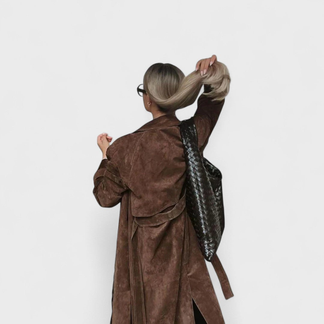 Veronika - Trench elegant cu guler înalt