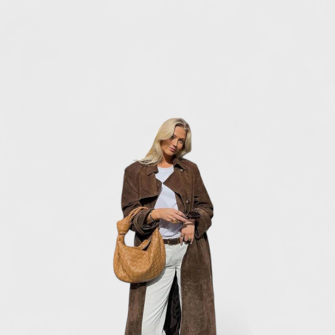 Veronika - Trench elegant cu guler înalt