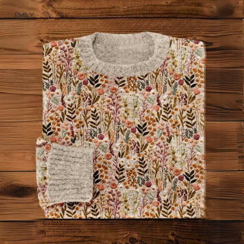 Floréane - Pulover Elegant cu Flori