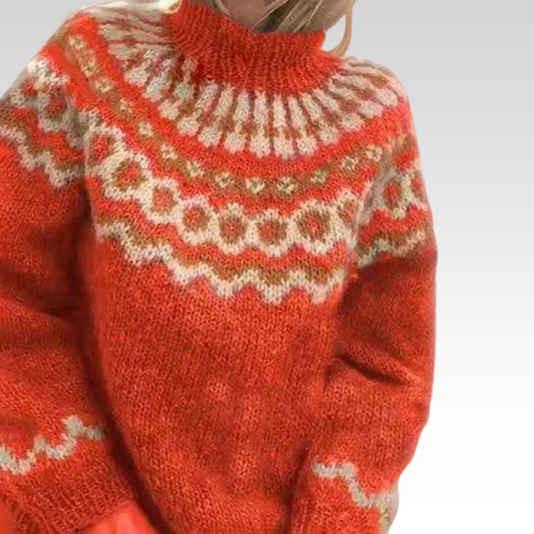 Orelia - Pulover Retro Elegant de Iarnă