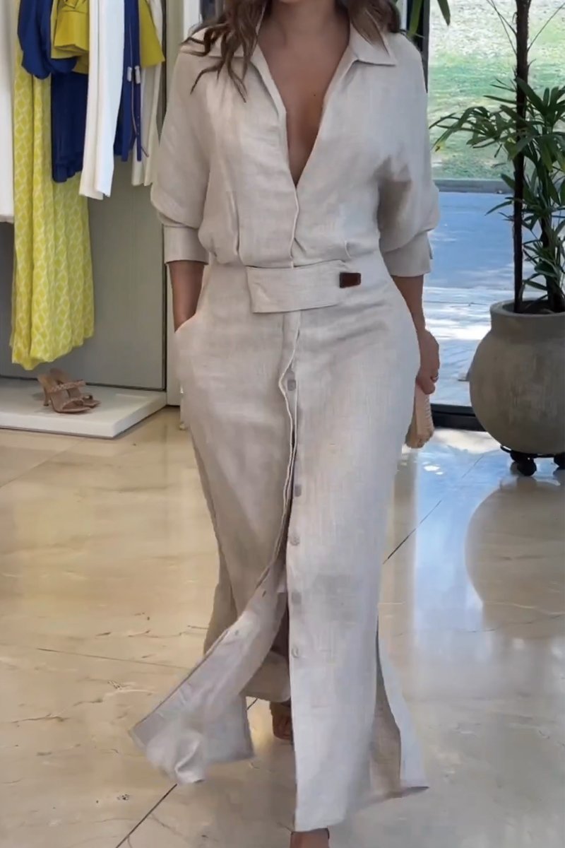 Valéria | Rochie maxi cu decolteu în V