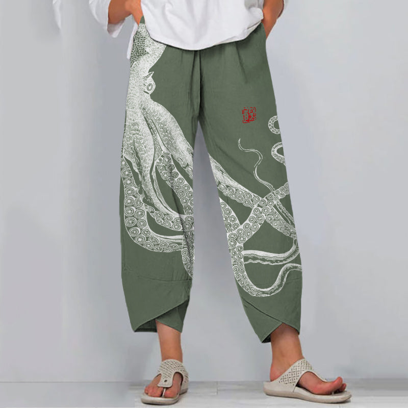 Kamila | Pantaloni Relaxați cu Model