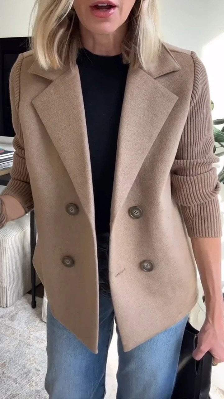 Amora | Blazer Elegant cu Mâneci din Tricot