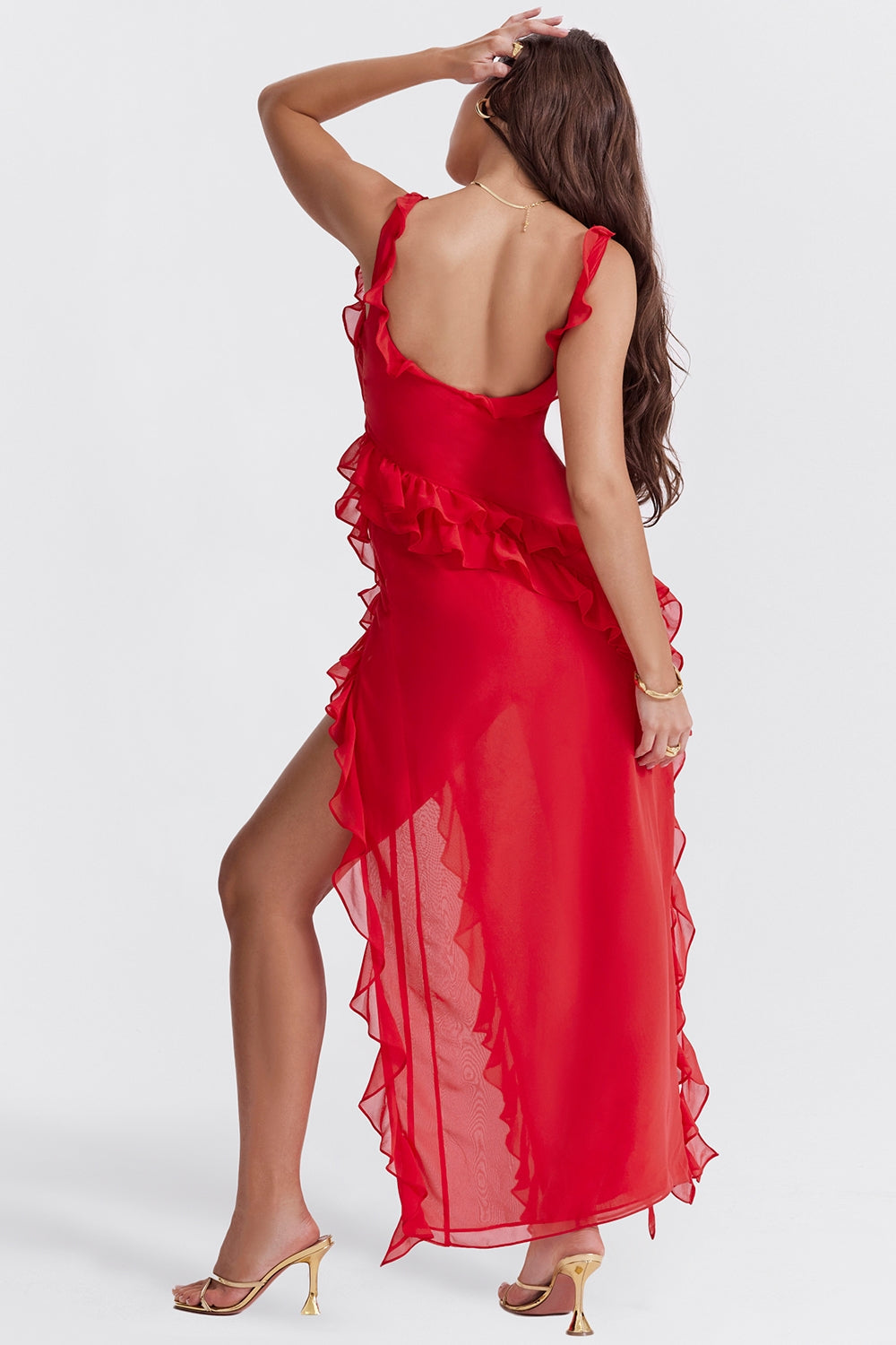 DALILA | ROCHIE LUNGĂ CU VOLANE