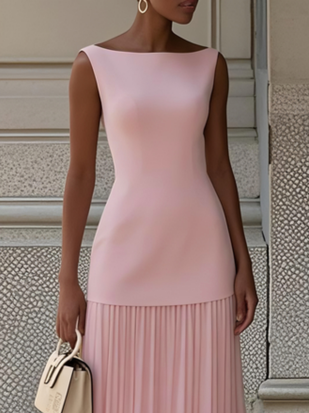 ELVIRA | Rochie lungă plisată de design