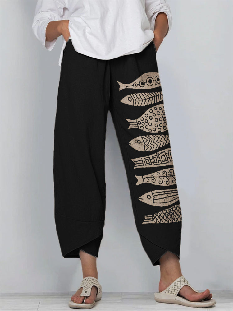 Luisa | Pantaloni Imprimați Relaxați