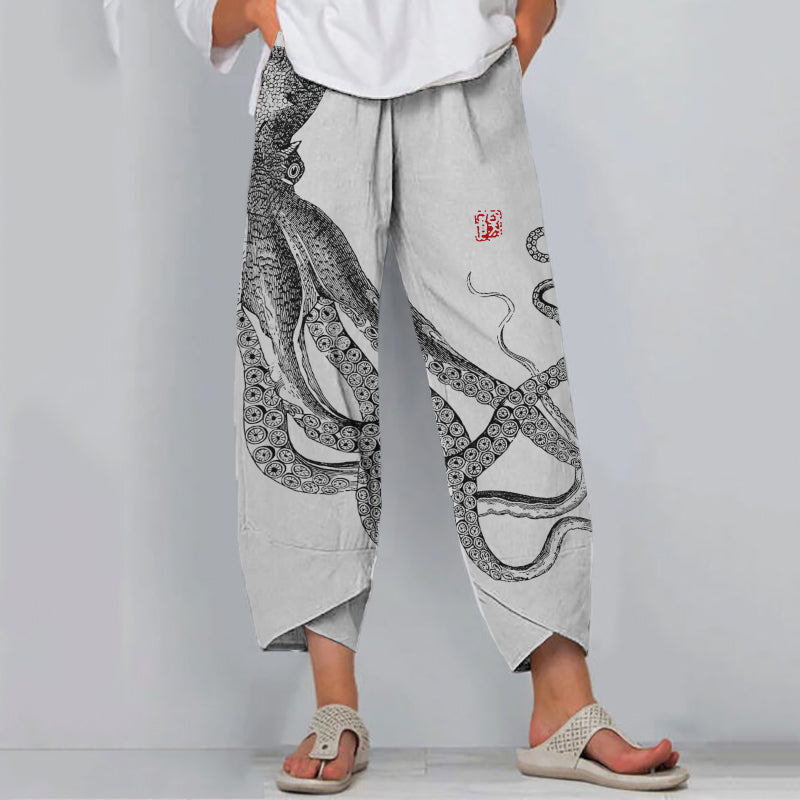 Kamila | Pantaloni Relaxați cu Model