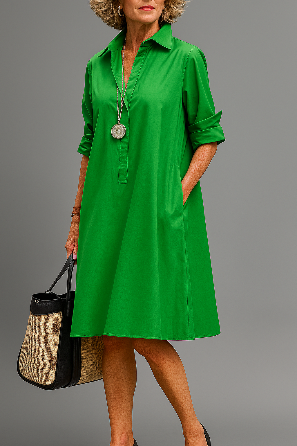 BERNADETTE | Rochie Midi Elegantă cu Farmec Timpuriu