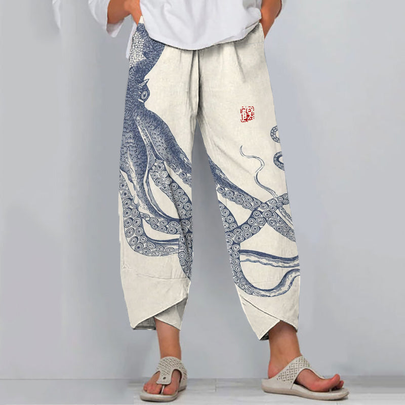 Kamila | Pantaloni Relaxați cu Model