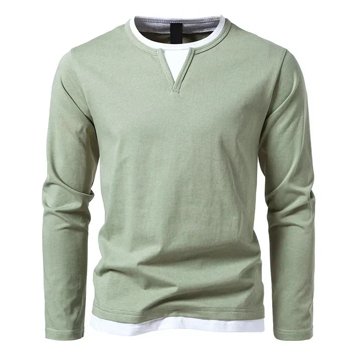 MIRAVO | Tricou Premium cu Mâneci Lungi din Bumbac Pieptănat