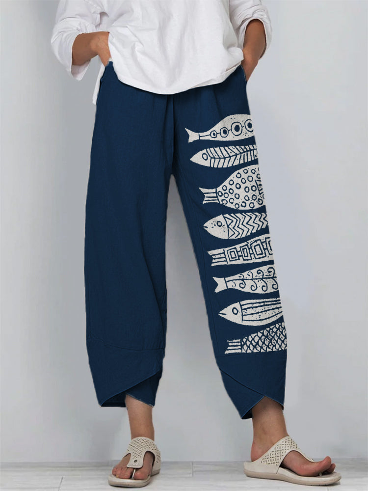 Luisa | Pantaloni Imprimați Relaxați