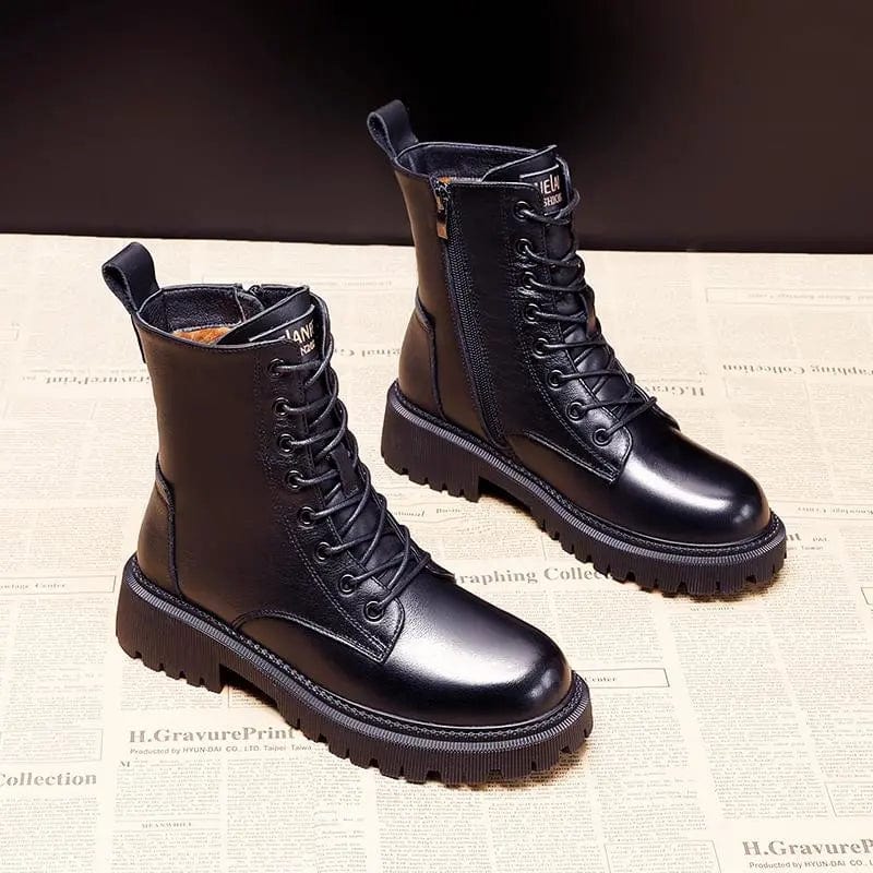 Julia™ | Botine Elegante din Piele Neagră