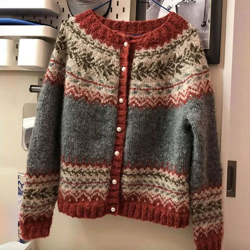 Jessica | Jachetă vintage tricotată din insulă