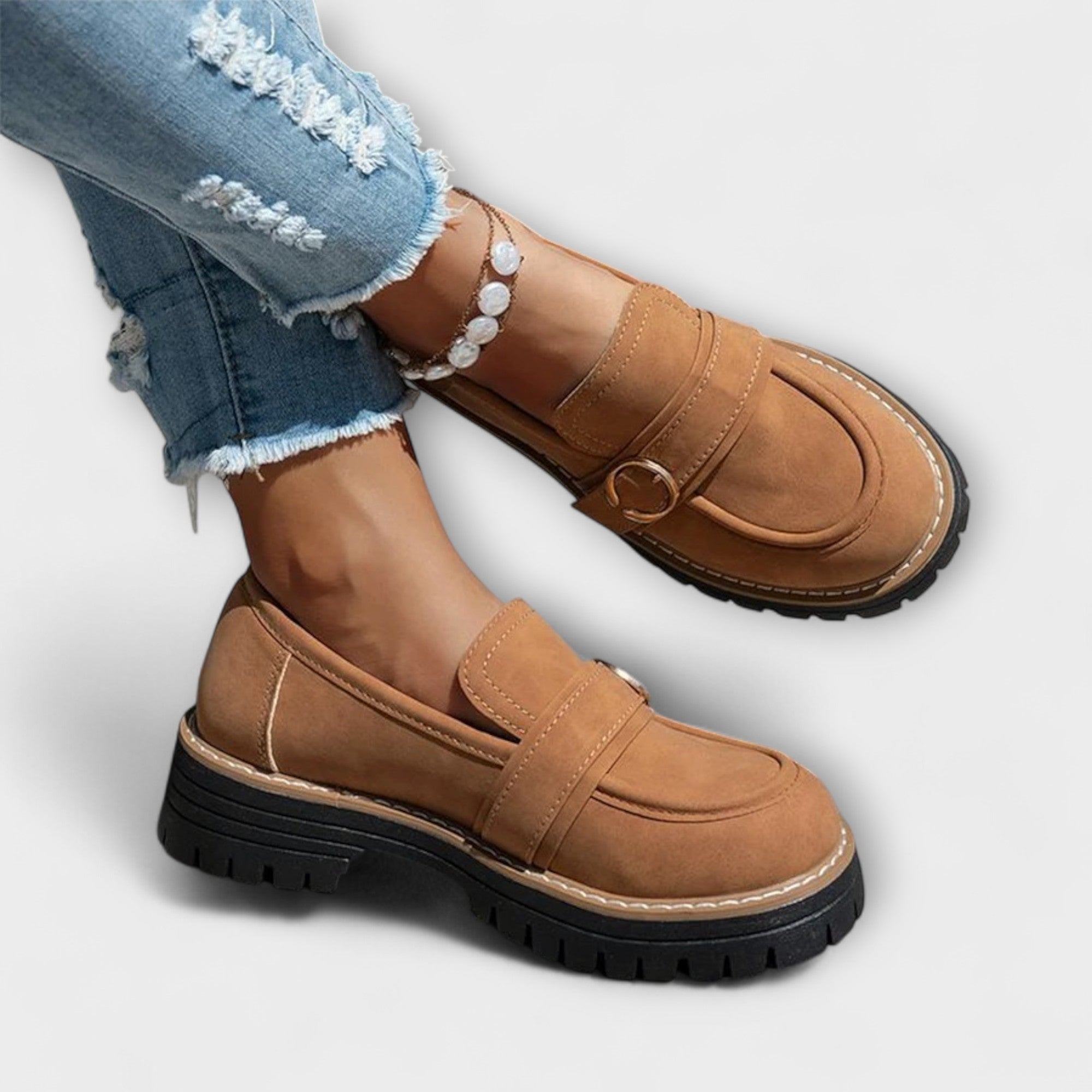 Lora – Mocasini Casual cu Vârf Rotund