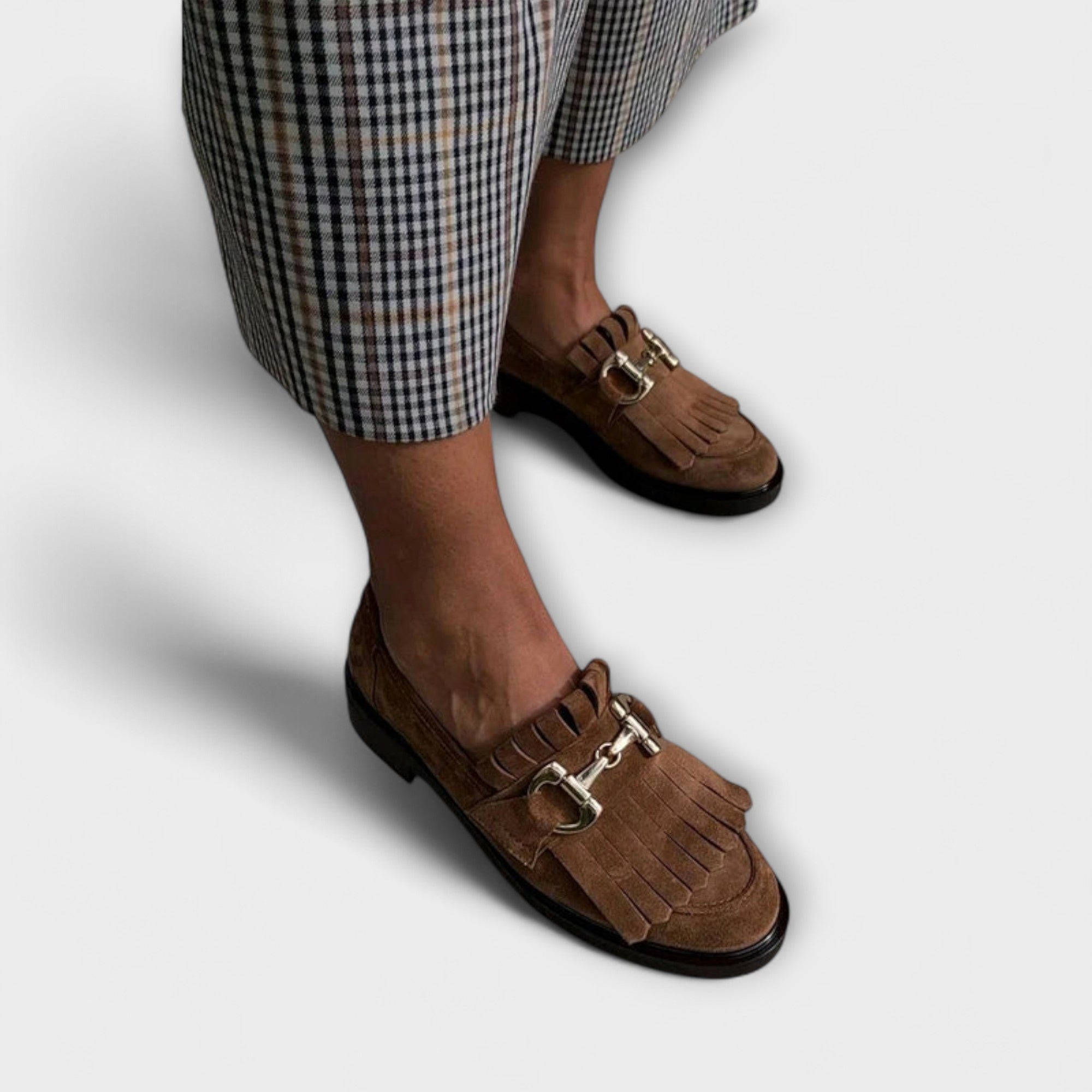 Savrani™ | Mocasin maro cu vârf rotunjit