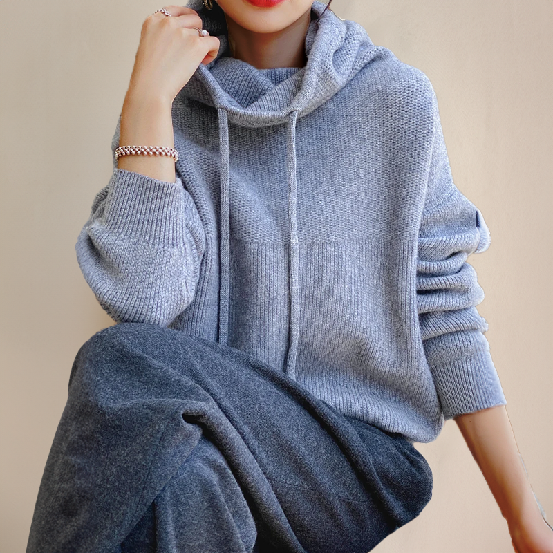 Charlotte | Pulover cu guler înalt din lână merino