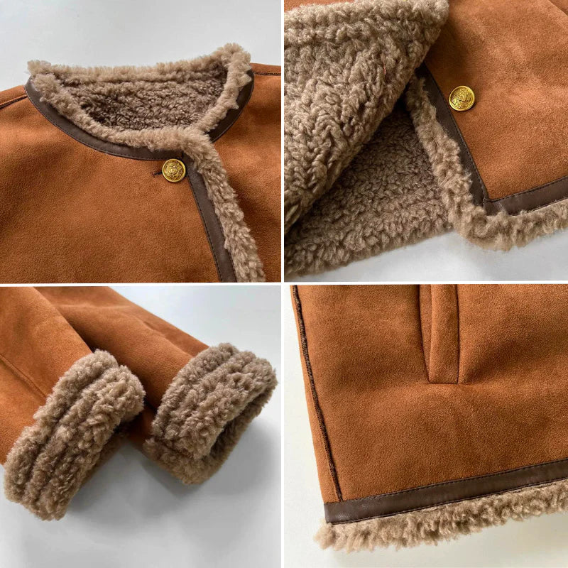 Soraya | Jachetă cu detalii din shearling