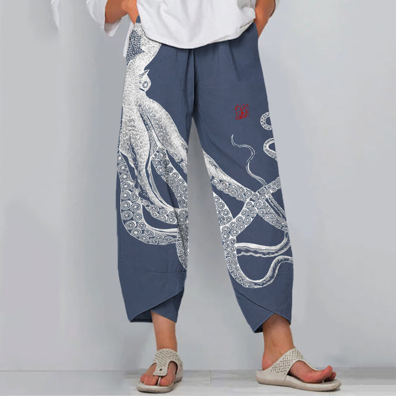 Kamila | Pantaloni Relaxați cu Model