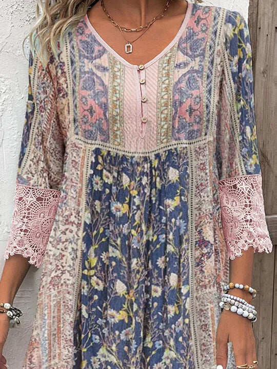 Mirabel | Rochie Boho cu Detalii din Dantelă