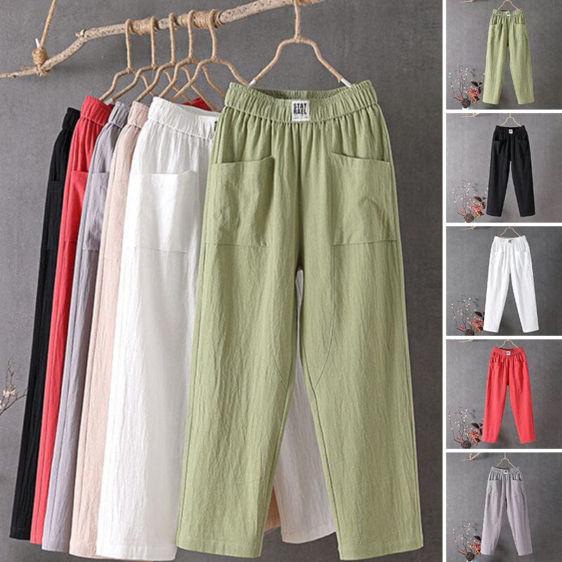 OLIVIA™ - Pantaloni din amestec de in