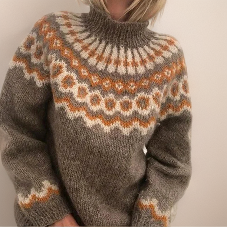 Orelia - Pulover Retro Elegant de Iarnă