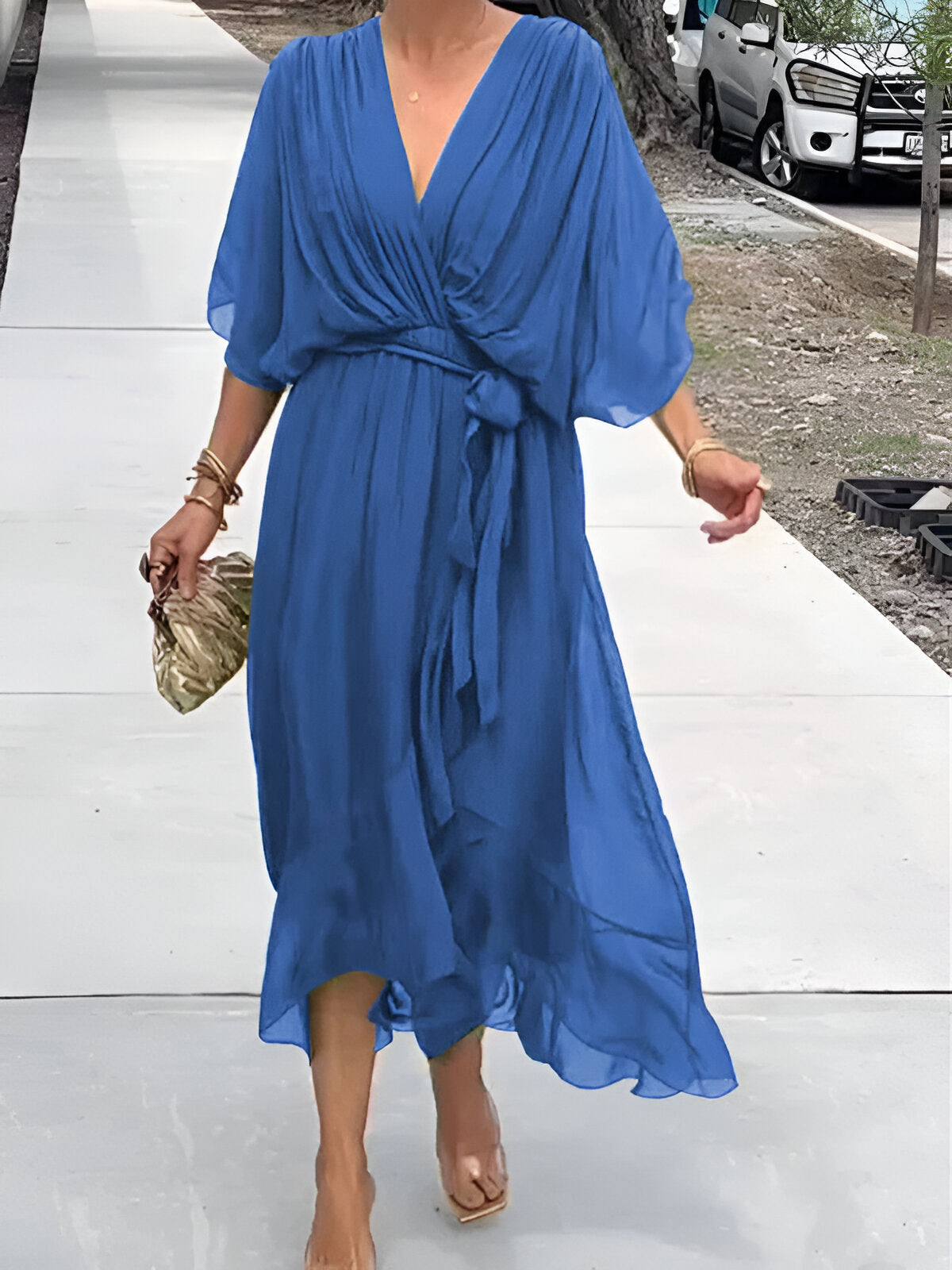 Monica™ | Rochie Chiffon cu decolteu în V