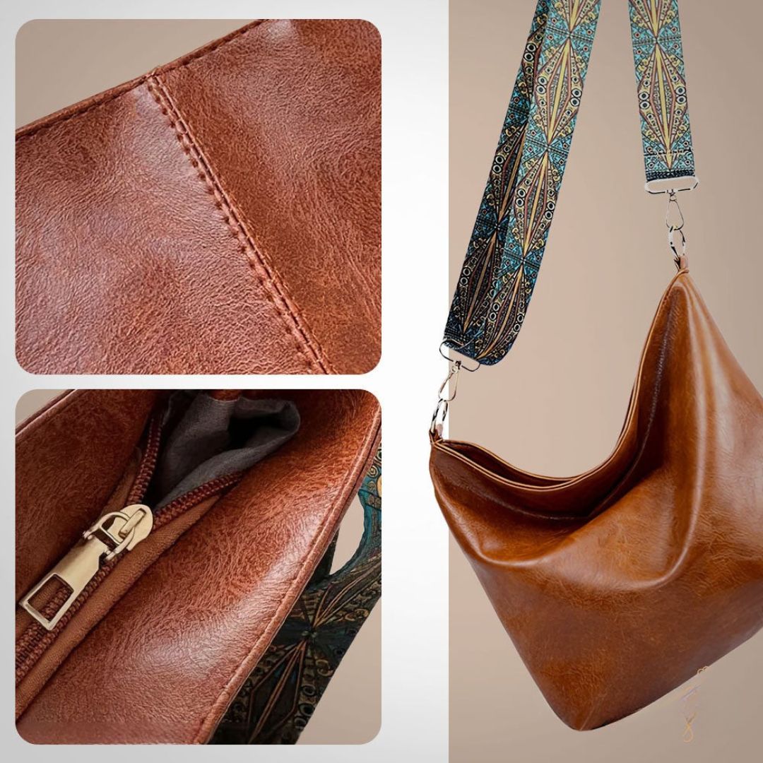 Greta - Geantă vintage din piele pentru umăr