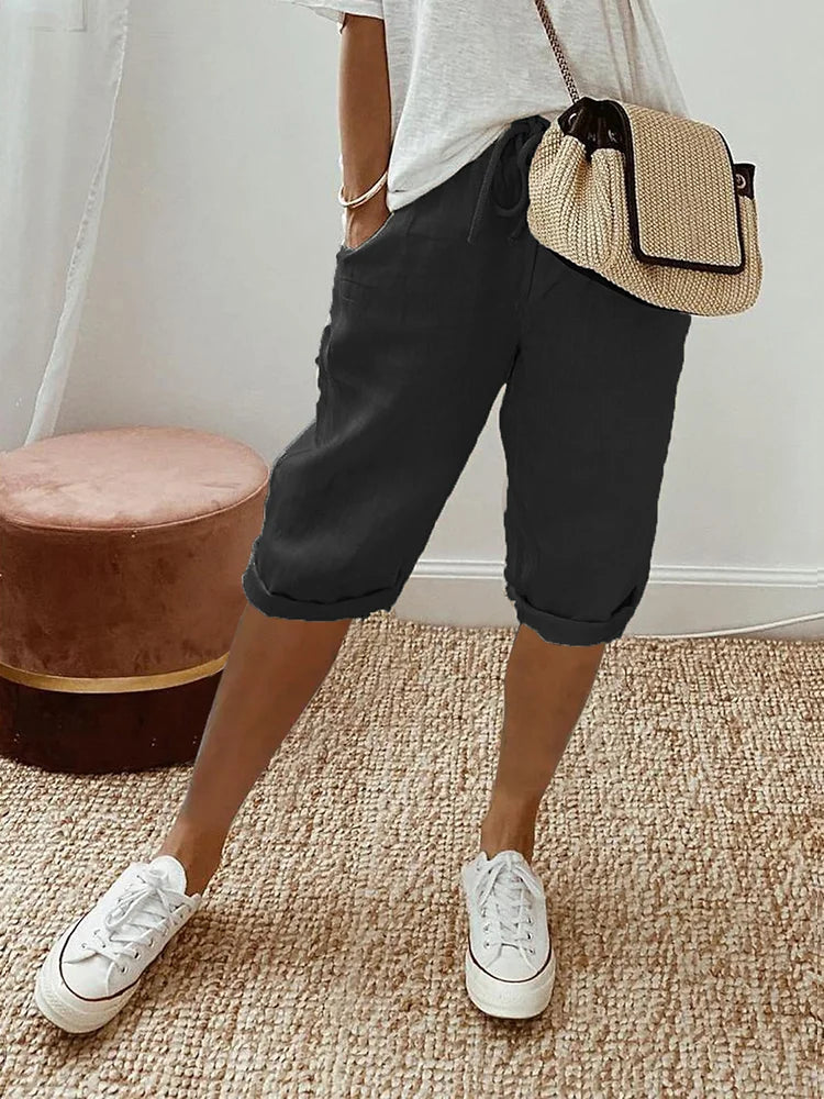 EMMA™ - Pantaloni pentru femei din bumbac și in