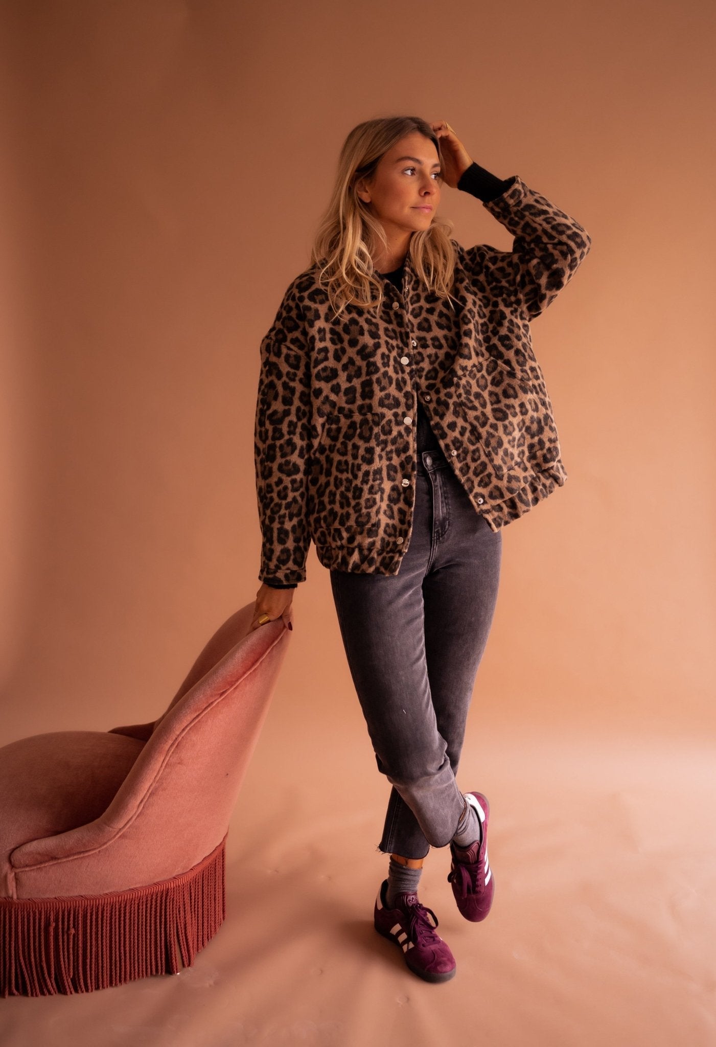 SOFÍA | Sacou Îndrăzneț cu Print Leopard
