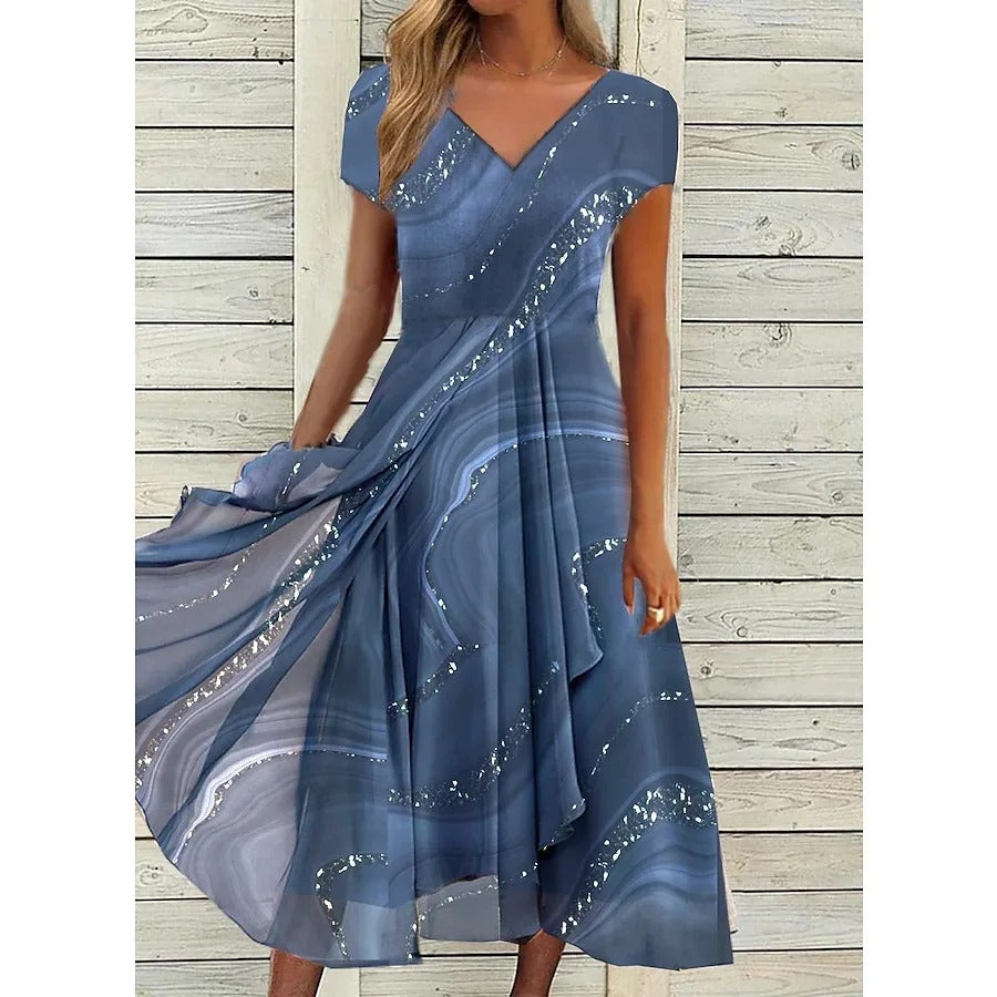 Naomi | Rochie Midi cu Decolteu în V