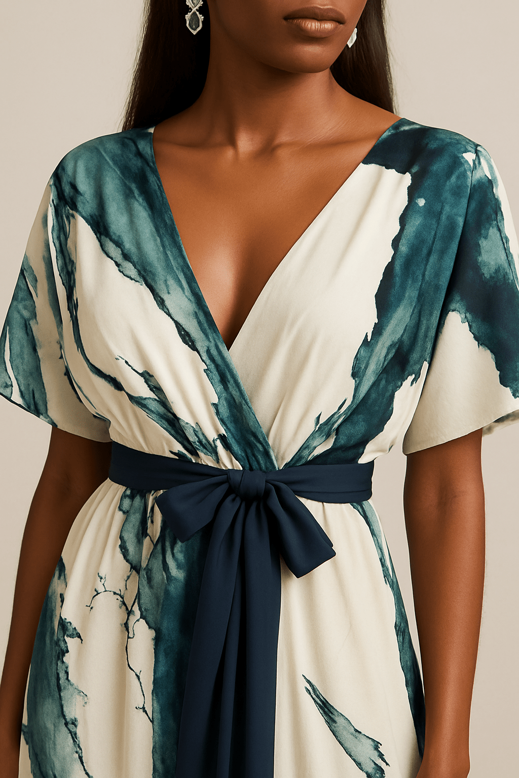 Isabella | Rochie maxi cu imprimeu acquerel