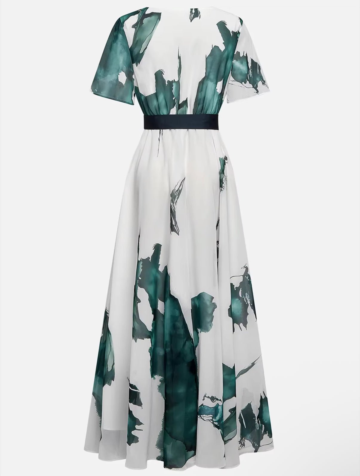 Isabella | Rochie maxi cu imprimeu acquerel