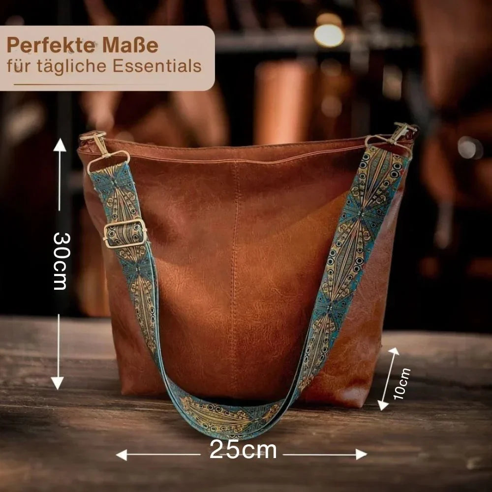 Greta - Geantă vintage din piele pentru umăr